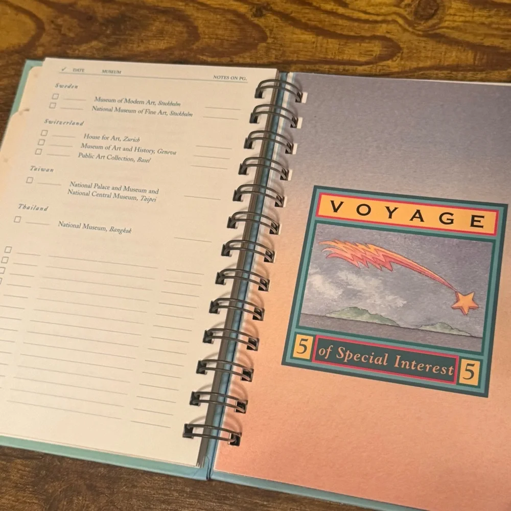 Stewart Tabori Chang Traveler Vintage Voyage Map Journal 1996 Spiral Travel Book